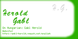 herold gabl business card